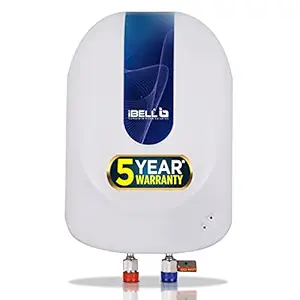 iBELL Instant Water Heater Geyser 3 Litre, 3000W, with 6 Bar Pressure, ISI Certified (White)