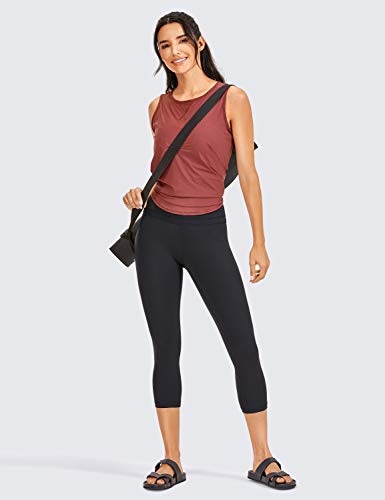 image for CRZ YOGA Women's High Waist Crop Capri Leggings Workout Pants Naked Fe