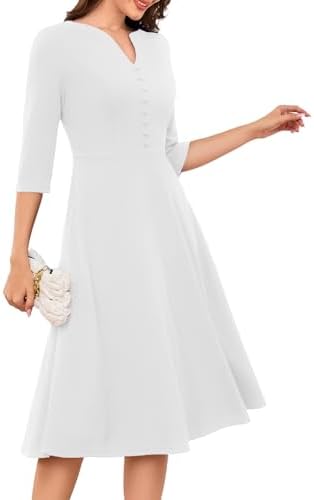 DRESSTELLS Women's Cocktail Dresses for Wedding Guest, Aline Formal Vintage Tea Party Evening Dress