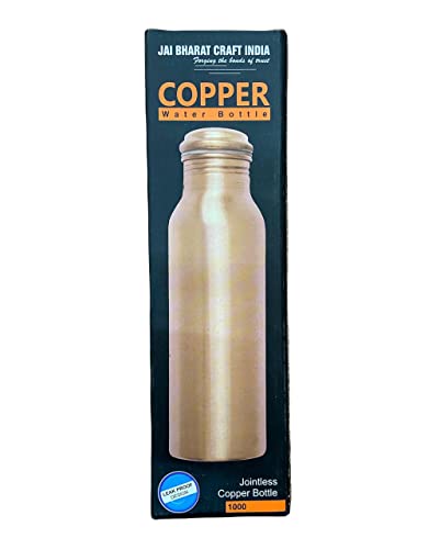 Image of Shri Sai Multi Store india Copper Water Bottle Jointless (1000ML)