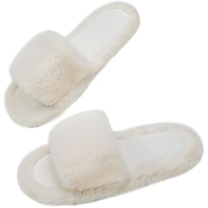 Hausschuhe Damen Winter Plüsch Warme Pantoffeln Rutschfeste Flache Slipper Weiche Flauschige Pantoletten Memory Foam Sohlen Schuhe Gr.36-43