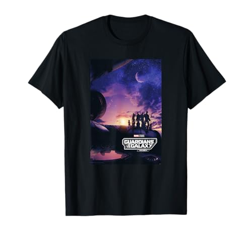 T-shirt Marvel Guardians of the Galaxy Volume 3 Noir Manches Courtes Col Rond Top Vêtement Film
