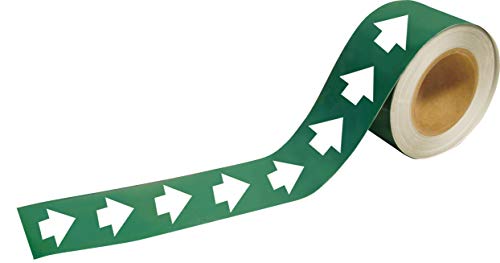 Marqueurs de tuyau Brady 73949 avec flèche de direction hauteur 5,1 cm lot de 25 pièces