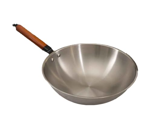 Wok de acero inoxidable antiadherente para cocina