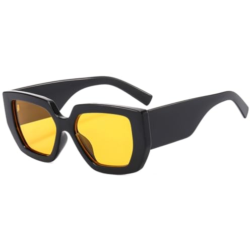 Lunettes de soleil vintage femmes hommes grand cadre jambe large tendance