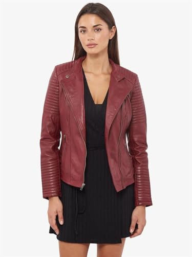 Women's Sheepskin Jacket Skinny Motorcycle Jacket Short Motorcycle Jacket steampunk buy now online