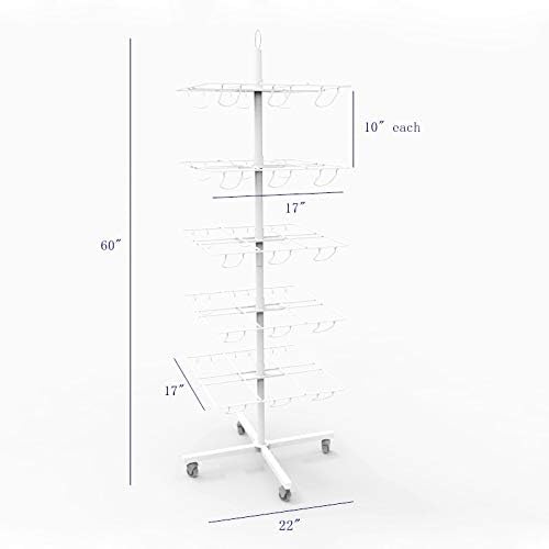FixtureDisplays® Plastic Tub Jar Candy Bin Display Stand, Bucket Rotating Display Rack, Metal Retail Rack 101254-NF