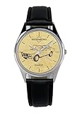 KIESENBERG Montre Homme Cadeau pour Alfa Romeo Alfetta Fans Quartz Analogique Bracelet en Cuir Montre Bracelet B 4025
