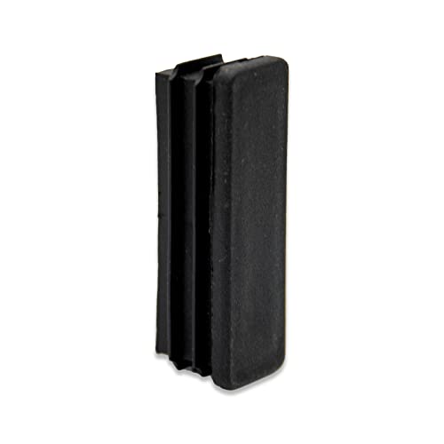 Image of Flyshop 8 Pack Black Chair Glide Inserts Plastic Plugs Rectangle Pipe Tubing End Caps 15 x 50 mm, 5 /8 inch x 2 inch