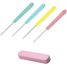 NA 4 Pcs Hand Craft DIY Tool Set Plastic Handle Scratch Awl Sewing Awl Tool for Sewing, DIY Handicrafts