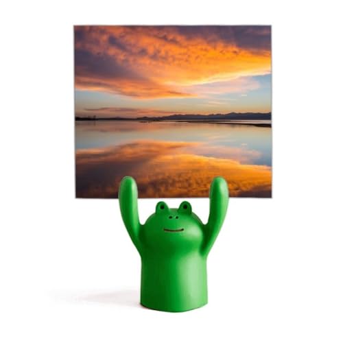 Support de mémo grenouille et lever de soleil pour bureau