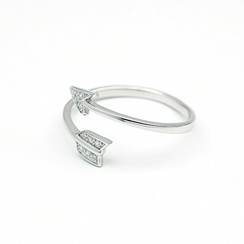 925 Sterling Silver Arrow Ring Fashion Adjustable Ring Minimalist Jewelry3