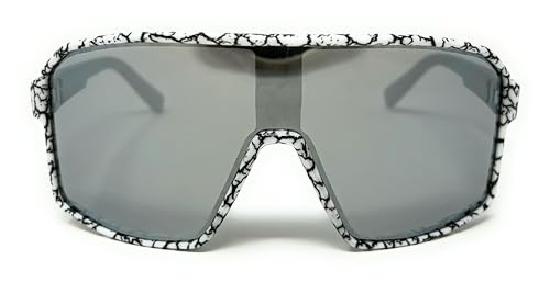 Ultimate Sports Visor Sunglasses – Unisex Performance Eyewear for Outdoor Activities (White/Silver Lense)