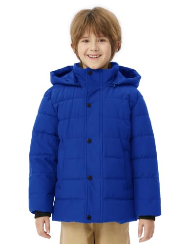 Image of wantdo Boys' Winter Coat Thick Puffer Jacket Snow Wear With Removable Hood