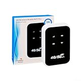 Dual Band Mobile WiFi 6 Router 4G LTE Cat4 Hotspot sbloccato con controllo app per viaggi, ufficio, campeggio, materiale ABS compatto (bianco)