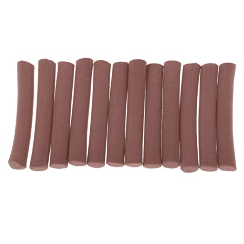 Tachiuwa 12pcs Foam Cylinders for Fly Tying, DIY Tying Materials Popper Bodies, Brown
