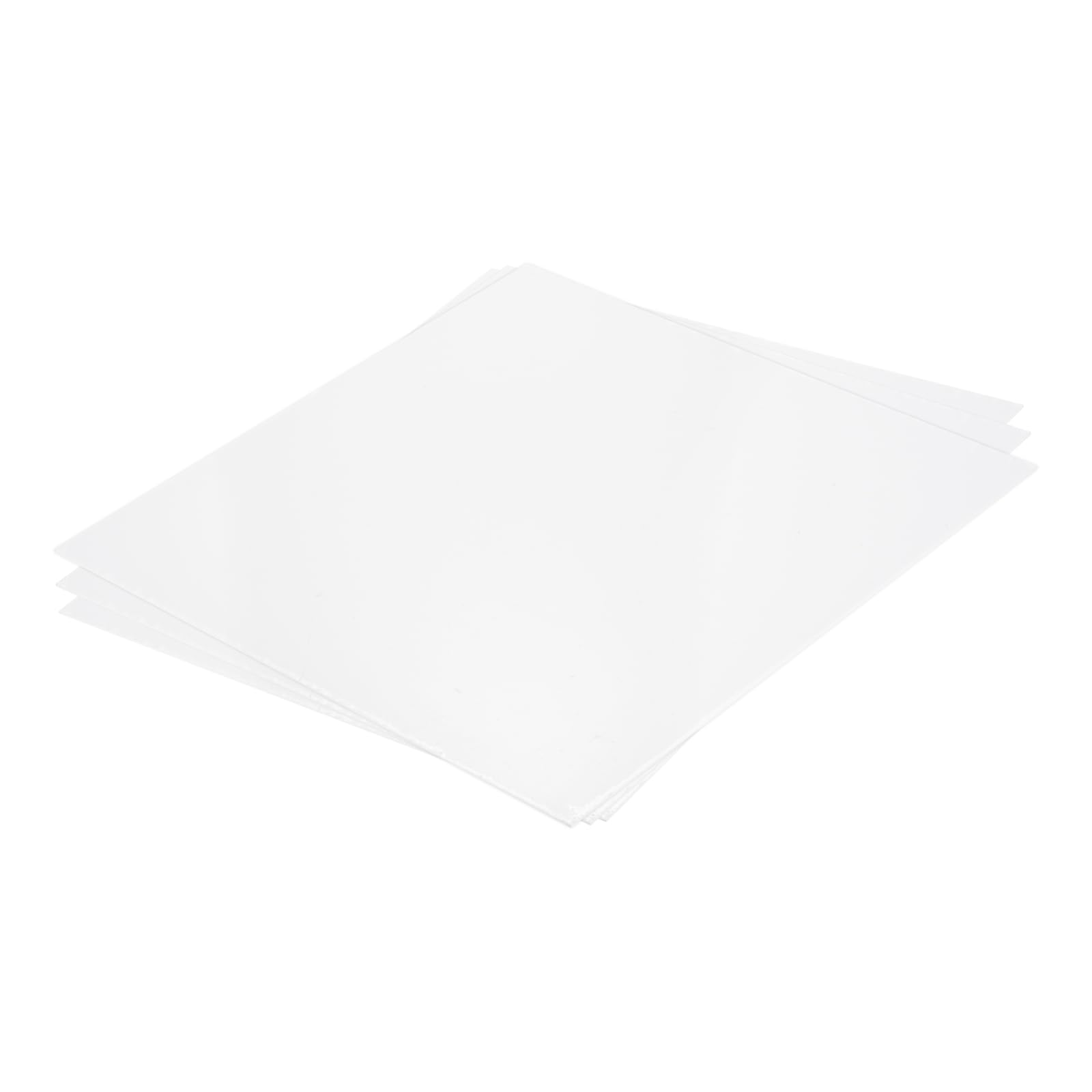 QUARKZMAN Foglio in Plastica ABS 12 x 12 x 0.2 Pollici Fogli in Stirene ABS per Costruzione Modelli Fai da Te Pannello Bianco 3 Pezzi