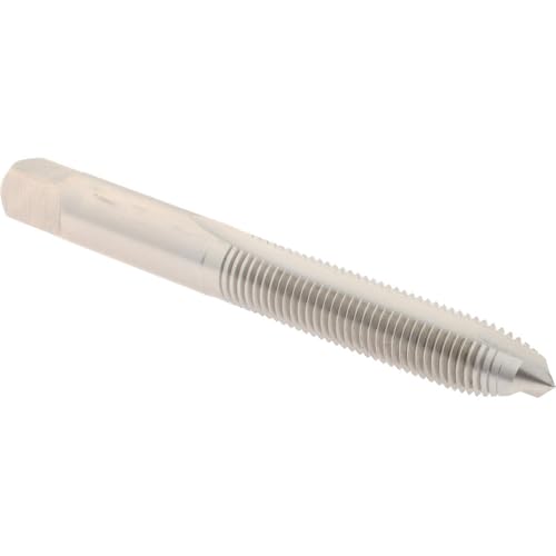 Hertel Spiral Point Tap, M8x1 Metric Fine, 2 Flutes, Plug Chamfer, HSS, Bright/Uncoated, 1-1/8