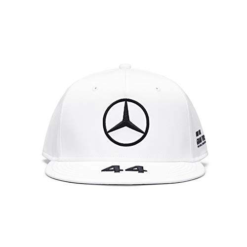 Mercedes-AMG Petronas Lewis Flat Cap Casquette de Baseball, Weiß, Taille Unique Mixte