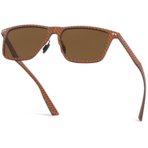 Image of ANYLUV Mens Sunglasses Polarized Upgraded Carbon Fiber Temple Sun Glasses Fashion Driving with UV Protection