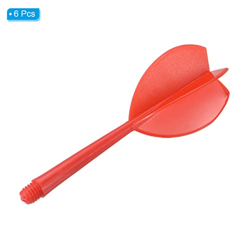 PATIKIL Integrated Dart Shaft & Flights, 6 Pack Lightweight Plastic Dart Flight Set, Red - Image 3