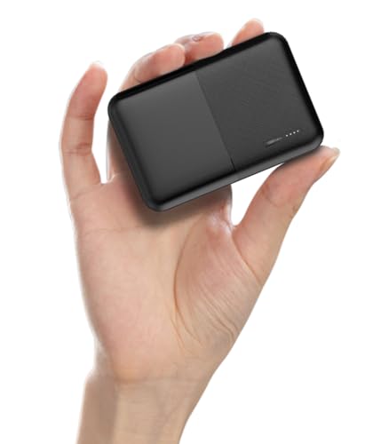 Small Power Bank 10000 mAh Portable Phone Charger 5V/2.4 A Heated Vest/Jacket Battery Packs Dual USB Outputs with LED Display Powerbank Compatible for iPhone Andriod iPad ect. (Black)