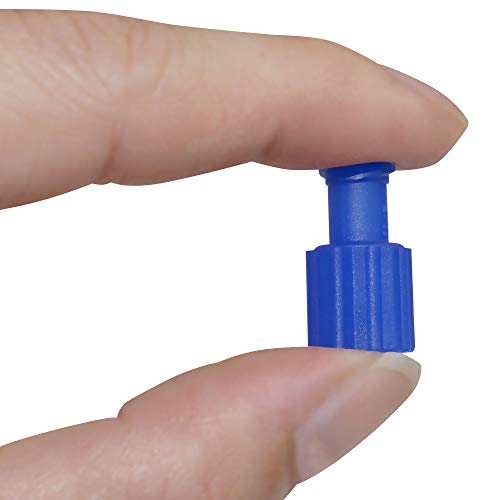 Kombistopfen Verschlußstopfen Fresenius Luer Lock Einmalspritzen Einwegspritzen(Farbe: blau,Menge: 100 Stück)