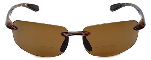 Grand Banks 470BF Polarized Bi-Focal Rimless Reading Sunglasses in Black or Tortoise2