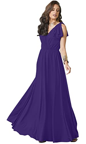 Image of KOH KOH Womens Long Sleeveless Bridesmaid Wedding Guest Prom Maxi Dress