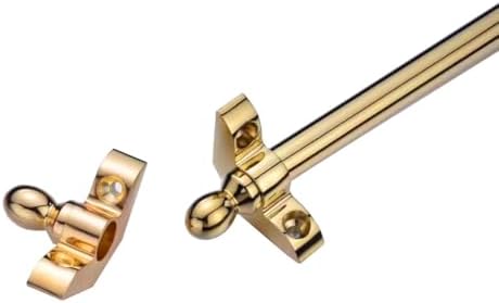 Brass Stair Rods Set for Carpet Runners - 12pcs 81cm (32in) with Brackets & Hardware - Ideal for Stairs, Apartments, Theaters - Durable & Elegant Home Decor