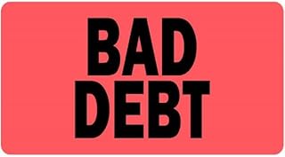 com | Bad Debt Billing and Collections Label Red 2 in x 1 in - 500 Labels Per roll