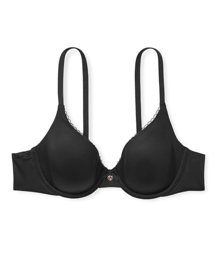 Victoria's Secret Perfect Coverage T Shirt Bra, Full Coverage, Lightly Lined, Adjustable Straps, Bras for Women, Body by Victoria Collection, Black (34DD) - image 3