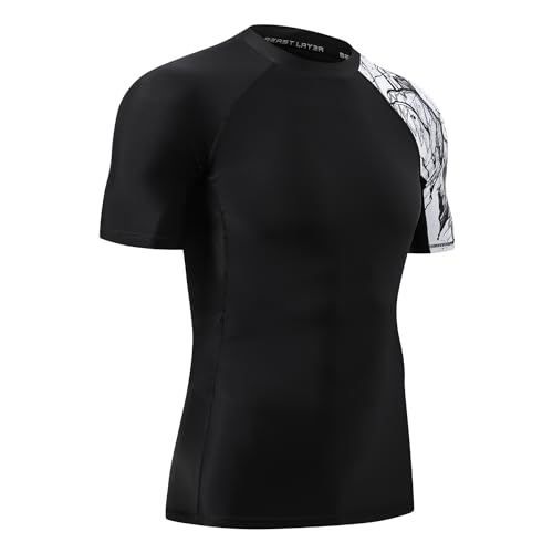 Camisas de manga corta para hombre Águila Negra con protección solar UV UPF 50+ talla S 3