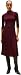 Tommy Hilfiger Damen Kleid Slim Rib Mix Midi-Länge, Rot (Deep Burgundy), L