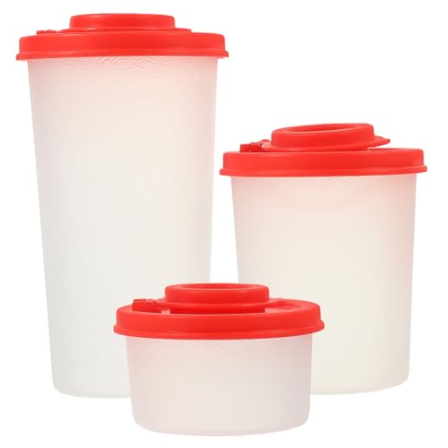 Luxshiny 3pcs Portable Spice Dispenser with Lid Food Grade Plastic Seasoning Shaker for Kitchen Essentials for Salt Pepper and Condiments Storage