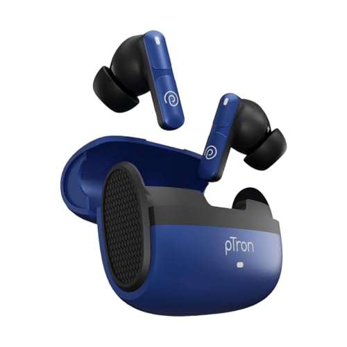 pTron Bassbuds Blaze in-Ear TWS Earbuds w/ 13mm Drivers, 50Hrs Pl...