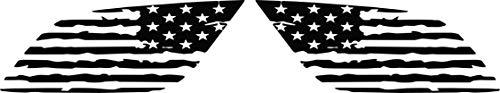 Nxt Lvl Graphix Tattered Distressed American Flag Dodge Durango Side Window Decal #TOP1