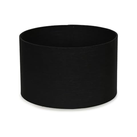 MiniSun Small Modern Black Drum Light Shade Cover