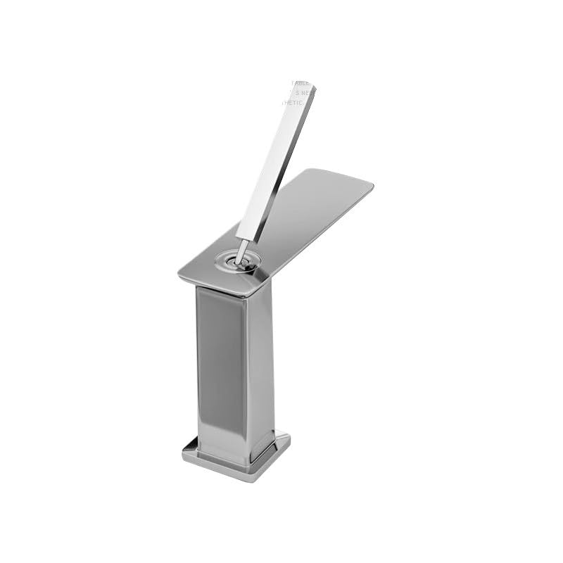 Mitigeur de salle de bain en laiton massif gris élégant style contemporain