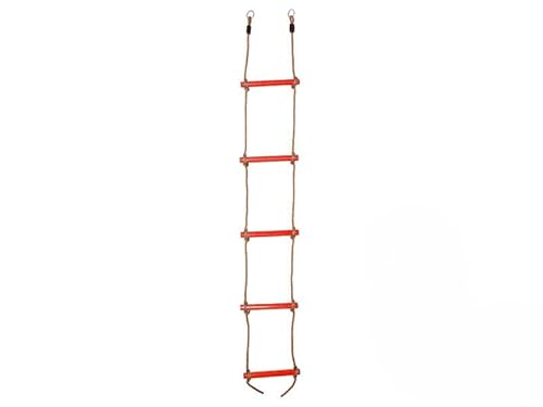 Bello Giardino - Escalera de cuerda para niños con 5 peldaños de plástico – Diversión de escalada para interior y exterior - Torre de juego para el parque infantil - Juego de torre de escalada - para