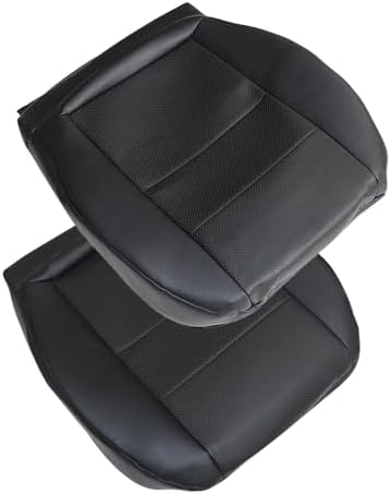 Black Vinyl Driver Bottom Seat Cover For 2008-2014 Mercedes C250 C300 C350 - Direct Replacement