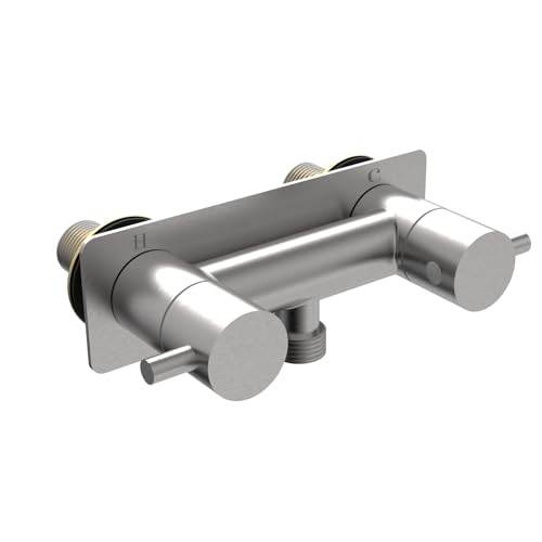 All Metal RV Shower Faucet TONNY 4 Camper Shower Faucet Valve Diverter Replacement for RV Camper Shower Faucets Brushed Nickel