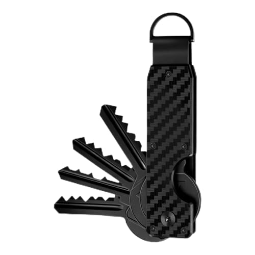 GZDILUOGS Schlüssel Organizer Metall, Key Organizer Kompakter Schlüsselhalter Schlüsselaufbewahrungsbox Schlüsselorganizer Schlüsselbund Organizer für bis zu 6 Schlüssell mit D-Ring