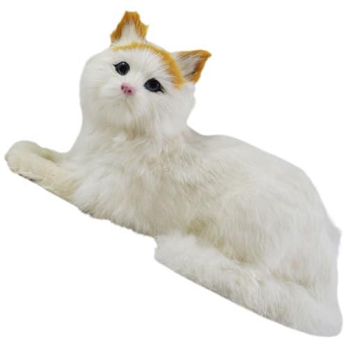Figurine de chat en peluche réaliste coton PP design unique aspect naturel