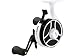 13 FISHING Black Betty Freefall Ghost Inline Ice Fishing Reel (White, RH Retrieve)