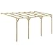 Produktbild vidaXL Holz Anlehn Pergola Verrottungsfest Terrassenüberdachung Überdachung Terrassendach Sonnenschutz Gartenpergola Terrasse 5x3x2,1m