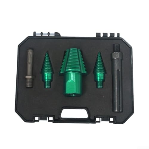 Juego de brocas divisoras de leña, taladro divisor de madera, para taladros SDS y martillo de vástago cuadrado con cabezal de cambio rápido (juego de vástago redondo)