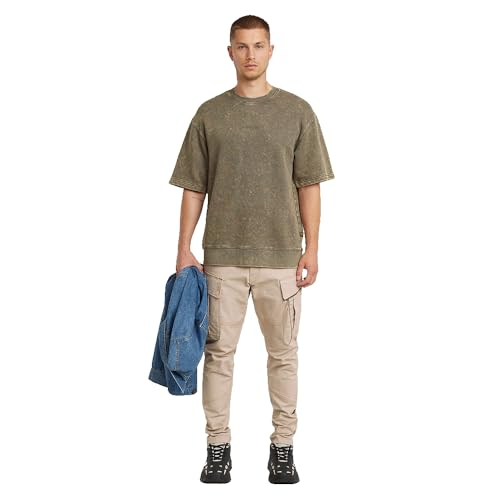 G-STAR Raw - Mens Acid Wash Loose Short Sleeve Sweatshirt4