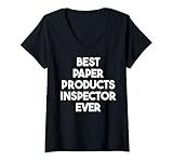 Damen Der beste Inspektor für Papierprodukte aller Zeiten T-Shirt mit V-Ausschnitt