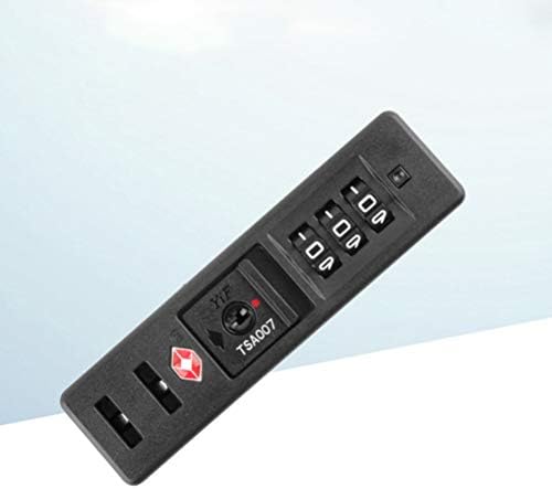 Portable TSA Customs Code Lock PC Luggage Lock Built in Sunk Lock Anti Theft Combination Lock Black- Industrial Hardware